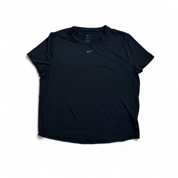 Nike One Dri-FIT Short Sleeve Crew Neck T-Shirt Black Women’s Large Athletic Top - Picture 3 of 5